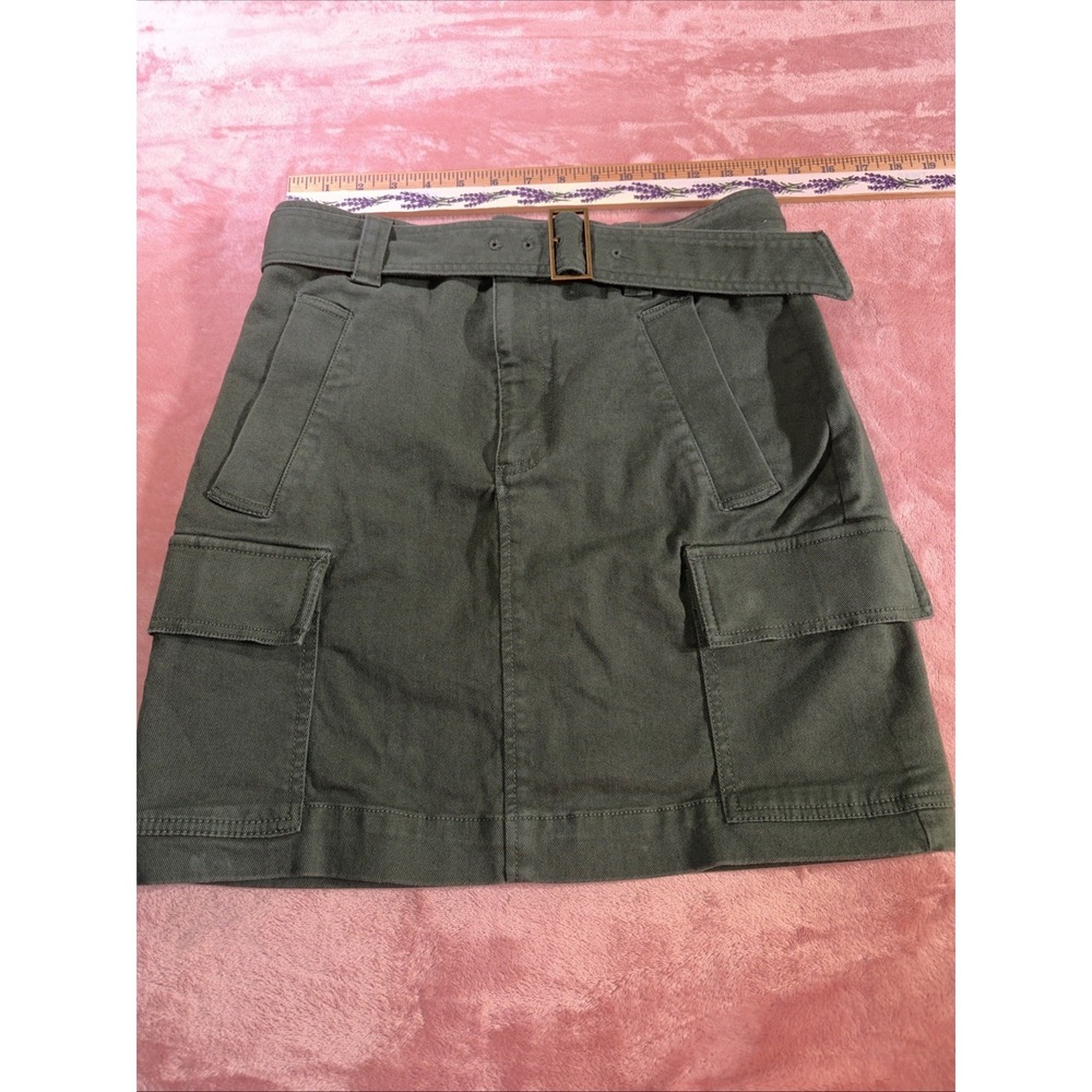 Loft Ann Taylor Deep Green Denim Cargo Pocket Skirt. Sz 2